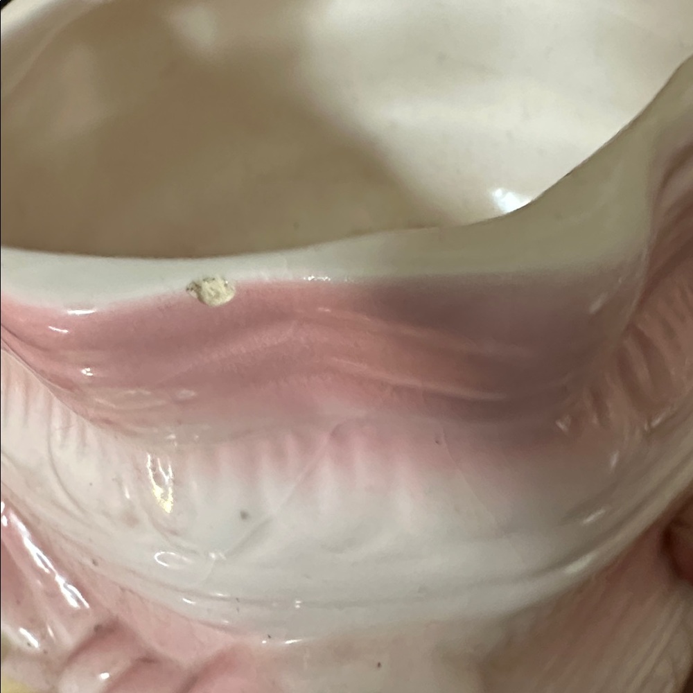 5/$35 Vintage Ceramic Pink Baby Nursery Baby Boot Planter Vase - Picture 6 of 12